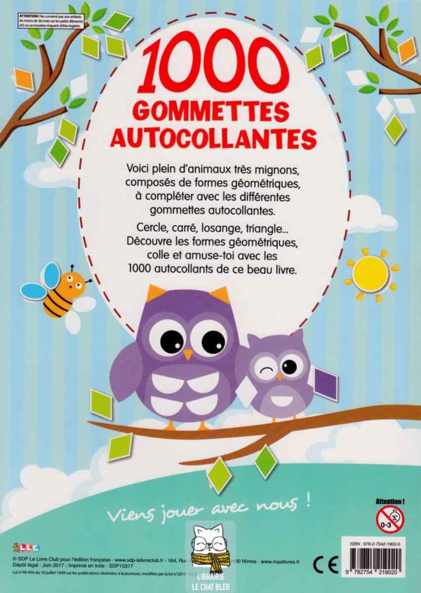 1000 gommettes autocollantes