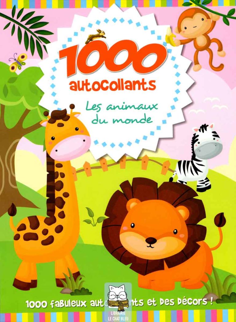 1000 autocollants les animaux du monde