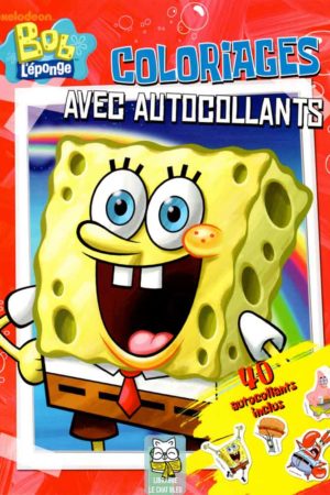 bob l'éponge : coloriages avec autocollants