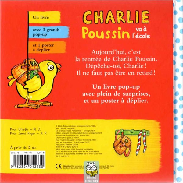 charlie poussin va à l'école