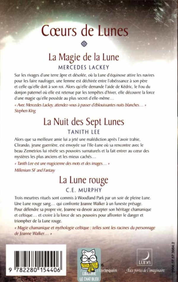 Cœurs de lune - Mercedes Lackey, Tanith Lee et C.E. Murphy