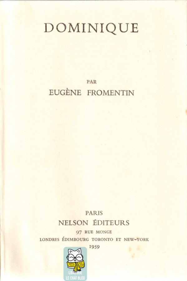 Dominique - Eugène Fromentin