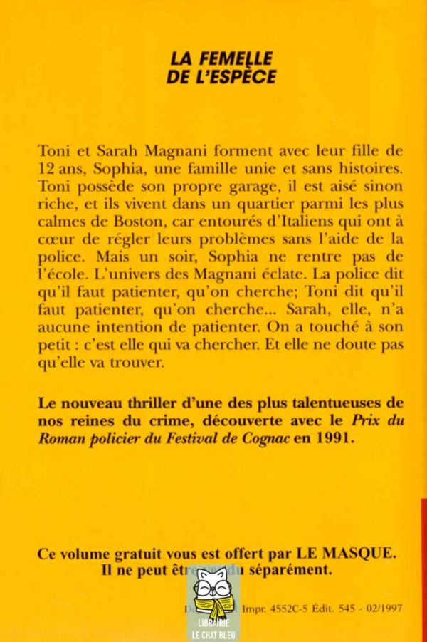 la femelle de l'espèce