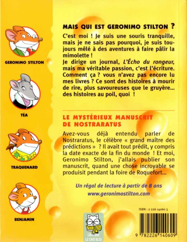 geronimo stilton t4 : le mystérieux manuscrit de nostraratus