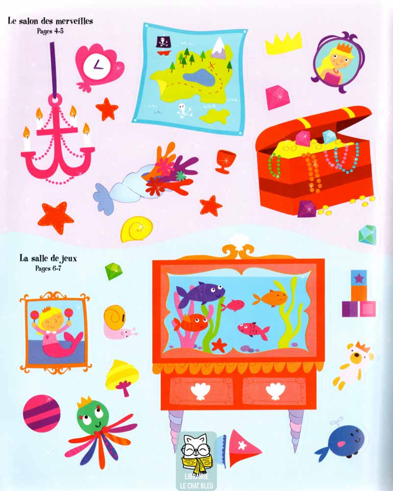 Livre de stickers : Le palais de la sirène
