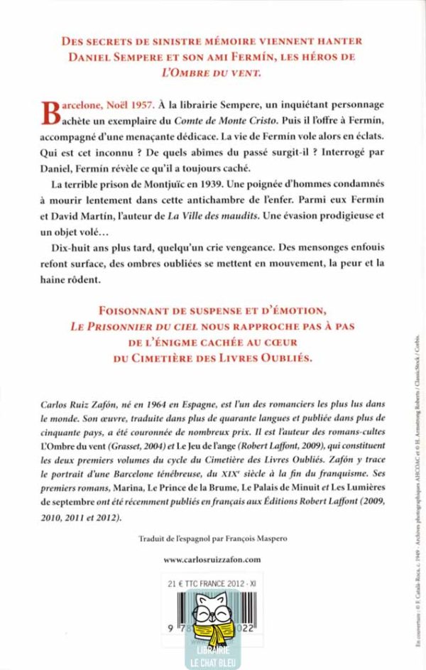le cimetière des livres oubliés t3 : le prisonnier du ciel