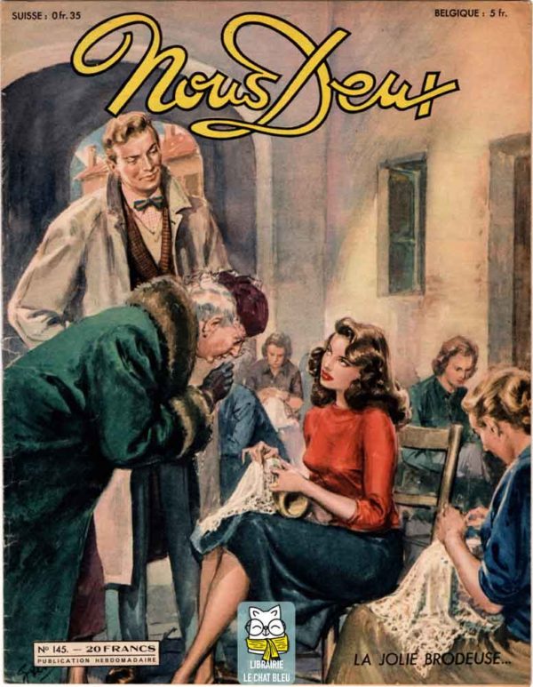 Magazine nous deux n° 145 (1950) : La jolie brodeuse…